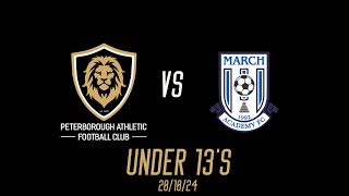 PETERBOROUGH ATHLETIC VS MARCH ACADEMY  U13  201024 [upl. by Barnebas]