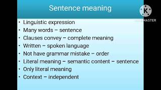 Sentence meaning and Utterance meaning  semantics and pragmatics  in tamil [upl. by Dinny845]