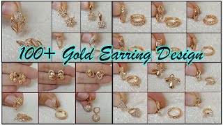 100 Daily Wear Gold Earring Design 2021  Simple Light Weight Gold Earring  Indian Fashion Trends [upl. by Lyndsay]