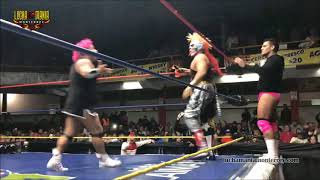 Pyscho Clown Maximo y Mascara vs Dave Murder y Monsther Clown  3er Caida  11 Febrero 2018 [upl. by Ainesej]