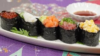 Gunkanmaki Recipe 5 Types of Colorful Battleship Sushi  Gunkan Sushi  Cooking with Dog [upl. by Vladimir]