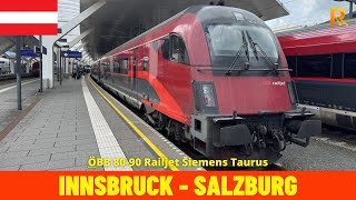 Cab Ride Innsbruck  Salzburg ÖBB DB Austria Germany train drivers view 4K [upl. by Norud]