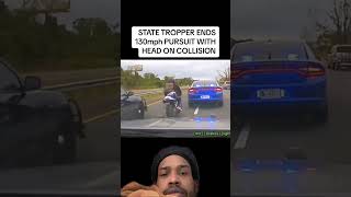 State Trooper Ends Chase With Head On Collision Justcarvids [upl. by Modesta]