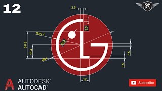 Autocad 2d Practice Drawing 12  AutoCAD tutorial for beginners akd autocad design [upl. by Wehrle]