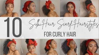 10 Hair Scarf Hairstyles for Curly Natural Hair [upl. by Aurore]