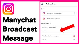 How To Send Manychat Broadcast Message Instagram [upl. by Lussier]