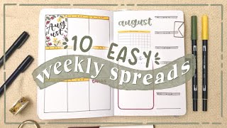 10 WEEKLY SPREADS FOR YOUR BULLET JOURNAL  Weekly Bullet Journal Bullet Journal Weekly Setup Ideas [upl. by Austin663]