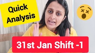 31st Jan SHIFT1 JEE MAIN 2024 Quick Analysis Pattern change [upl. by Bambie340]