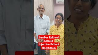 Lumbar Epidural Steroid Injection Patient Testimonial Dr Sai Chandra9573517107 [upl. by Lucita]