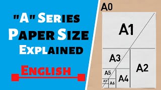 ENGLISH quotAquot Series Paper Size Explained  A0 A1 A2 A3 A4 A5 A6 A7 A8 Paper Size [upl. by Daniala]