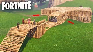 CONSTRUIMOS el LABERINTO MÁS GRANDE de FORTNITE Patio de Juegos Minijuegos en Fortnite 🔥 [upl. by Meridel236]