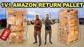 1v1 Amazon RETURN PALLET Challenge Rare Find [upl. by Beck]