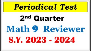 Tagalog Periodical test math 9 Second quarter quarter assessment periodicaltest math9 [upl. by Ettenahs617]