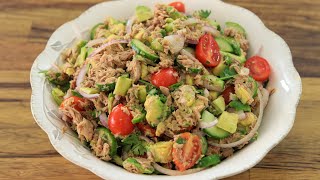 Healthy Avocado and Tuna Salad Recipe [upl. by Akemej88]