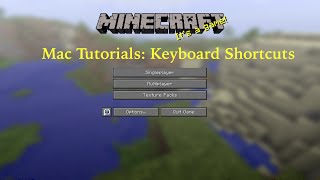 Minecraft Keyboard Shortcuts Minecraft Mac Tutorials [upl. by Rimidalg]