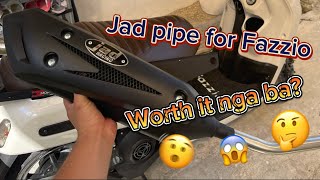 Jad Racing Power Pipe for Yamaha Fazzio Silent Killer  Review [upl. by Sinnard758]