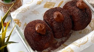 Chocolate Bomboloni  Resepi Donut Gebu dan Lembut  Bomboloni Recipe [upl. by Anelet]