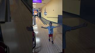 4yr old bowls a strike at stars and strikes bowling alley [upl. by Afinom94]