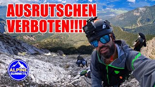 Bergtour Wörner  Karwendel  AUSRUTSCHEN VERBOTEN [upl. by Wyatan]