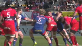 GrenobleToulon  Bastareaud fait exploser Rory Grice [upl. by Ahsiekyt107]