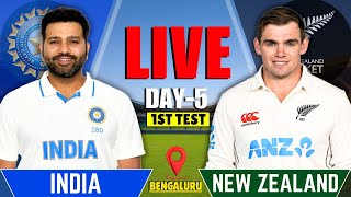 India vs New Zealand 1st Test Day 5  IND vs NZ Live Score amp Commentary  Live Cricket Match Today [upl. by Murton]