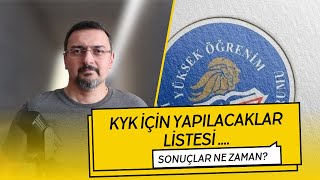 KYK İÇİN YAPILACAKLAR LİSTESİ KYK YURT SONUÇLAR NE ZAMAN YURT KAYIT EK BAŞVURU VB [upl. by Adianez54]