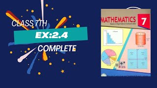 Exercise 24 class 7 mathematics  7th class mathematics ex 24 [upl. by Ymma]