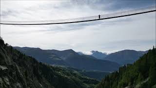 Aletschgletscher BelalpRiederalp Hängebrücke und AspiTitter Hängebrücke [upl. by Levison669]