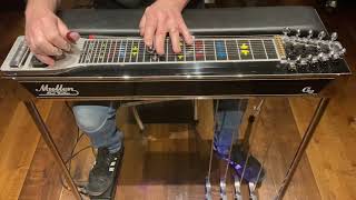 Pedal Steel Guitar Riffn Santa Looked A Lot Like Daddy Solo Mark Chesnutt pedalsteel tutorial [upl. by Ecnadnak]