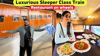 Luxurious Sleeper Train mein Lunch  Restaurant on Wheels  Heritage Train 🚂 [upl. by Aramak]