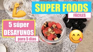 5 desayunos FÁCILES y SALUDABLES con avena 😋  Recetas con SUPERFOODS 💪  Desayuno sano 🌱 [upl. by Sapers37]