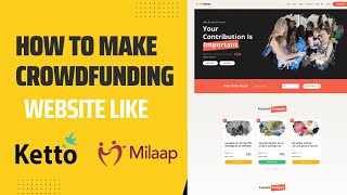 How to Create Crowdfunding Fundraising amp Charity Donations Website like ketto and milaap [upl. by Laspisa]