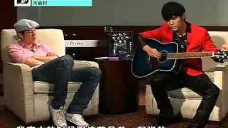 Jay Chou shows off his guitar skill周杰伦炫吉他技巧免费教学录影带MV [upl. by Nnylrac]