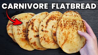 EASIEST Carnivore Flatbread EVER 2 Ingredients [upl. by Eitteb]