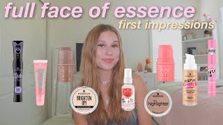 FULL FACE OF ESSENCE  affordable makeup brand review [upl. by Aihcila]