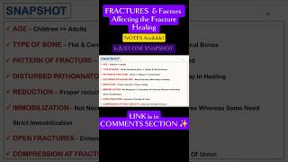 💥 Fractures amp factors affecting fracture healing ✨ notes orthopedics maheshwari Physiolectures [upl. by Annohsat]