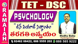 TETDSC PSYCHOLOGY జీన్ పియాజే సిద్ధాంతం తరగతి అన్వయం MADHU BABU SIR [upl. by Salsbury]