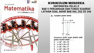 Latihan Soal Akhir Bab 5 hal 242 sd 246 part 6 Matematika kelas 10 [upl. by Hatokad]