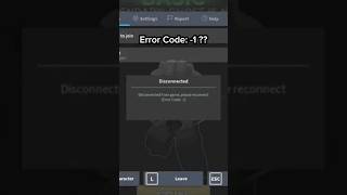 roblox error code 1 viral robloxfyp robloxedit roblox robloxerror error1001 [upl. by Waki]