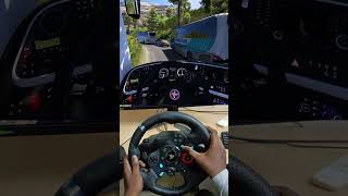 BUS DRIVING  Euro Truck Simulator 2  Steering wheel gameplay [upl. by Aizirtap397]