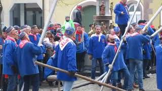 2 Fasching 2018 Narrenbaumsetzten in Pfullendorf Stegstrecker NMarrenzunft BaufachForum Baulexikon [upl. by Messab]