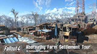 Fallout 4  Abernathy Farm Settlement Build Tour [upl. by Nirda]