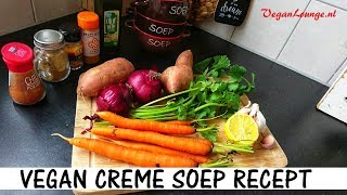 VEGAN CREME SOEP RECEPT MET WORTEL  ZOETE AARDAPPEL amp RODE UIEN🥕🍠🍋 [upl. by Gut]