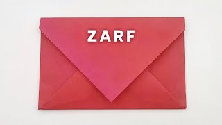 Origami Zarf Yapımı Kağıttan Kolay Mektup Zarfı Nasıl Yapılır [upl. by Eelam]