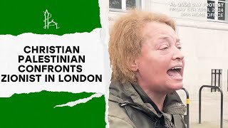 A Palestinian Christian confronted proZionist activist Joseph Cohen [upl. by Frida11]