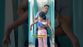 Scoliosis Chiropractic Treatment ☠️☠️Say Big No chiropractic chiro spine scoliosis india asmr [upl. by Ahsinrat]