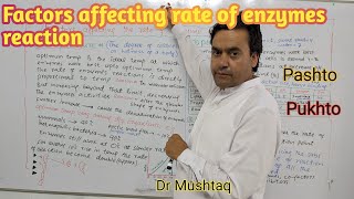 Factors affecting rate of enzymes reaction  Dr Mushtaq Pashto Lectures  Biology Class 11 [upl. by Lovett]