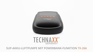 TECHNAXX SUPAKKULUFTPUMPE MIT POWERBANKFUNKTION TX266 DEUTSCH [upl. by Territus854]