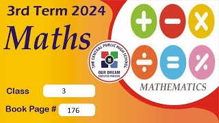 Level 3 ll Maths ll Third term 2024  PP 176 [upl. by Yraillih]