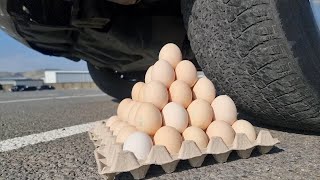 100 EGGS VS Crushing Crunchy amp Soft Things by Car  ASMR SATISFYING VIDEOS [upl. by Shea649]